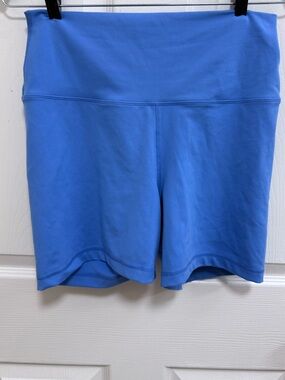 Yogalicious Luxe Everyday 5” Bright Blue High-Waist Shorts, Size Large